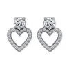 Outlet 😉 Giani Bernini Cubic Zirconia Heart Stud Earrings In Sterling Silver, Created For Macy's (Also Available In 18k Gold-plated Sterling Silver) 😍