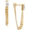 Promo ❤️ Giani Bernini Cubic Zirconia Chain Front & Back Earrings In 18k Gold-Plated Sterling Silver, Created For Macy's 🧨