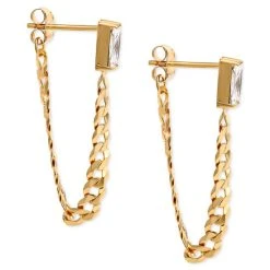 Promo ❤️ Giani Bernini Cubic Zirconia Chain Front & Back Earrings In 18k Gold-Plated Sterling Silver, Created For Macy's 🧨 -Giani Bernini Shop unnamed file 2455