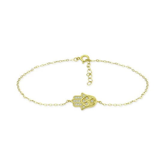Buy ⌛ Giani Bernini Cubic Zirconia Hamsa Hand Ankle Bracelet, Created For Macy's Sterling Silver 😍 1 Buy ⌛ Giani Bernini Cubic Zirconia Hamsa Hand Ankle Bracelet, Created For Macy's Sterling Silver 😍