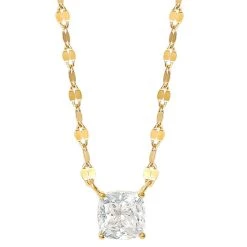 Cheap ⌛ Giani Bernini Cubic Zirconia Cushion Solitaire 18 Pendant Necklace In 18k Gold-Plated Sterling Silver, Created For Macy's ⌛