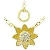 Buy ⭐ Giani Bernini Cubic Zirconia Sunflower Pendant Necklace In 18k Gold-Plated Sterling Silver, 16 + 2 Extender, Created For Macy's Gold Over Silver 🎉