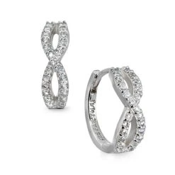 Outlet โจ Giani Bernini Cubic Zirconia Infinity Huggie Hoop Earrings In Sterling Silver โญ