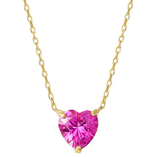Best deal ✔️ Giani Bernini Pink Cubic Zirconia Heart Solitaire Pendant Necklace In Gold-Plated Sterling Silver, 15 + 2 Extender, Created For Macy's ✨ 1 Best deal ✔️ Giani Bernini Pink Cubic Zirconia Heart Solitaire Pendant Necklace In Gold-Plated Sterling Silver, 15 + 2 Extender, Created For Macy's ✨