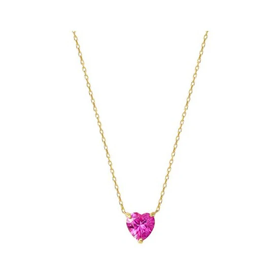 Best deal ✔️ Giani Bernini Pink Cubic Zirconia Heart Solitaire Pendant Necklace In Gold-Plated Sterling Silver, 15 + 2 Extender, Created For Macy's ✨ 3 Best deal ✔️ Giani Bernini Pink Cubic Zirconia Heart Solitaire Pendant Necklace In Gold-Plated Sterling Silver, 15 + 2 Extender, Created For Macy's ✨ - Image 3