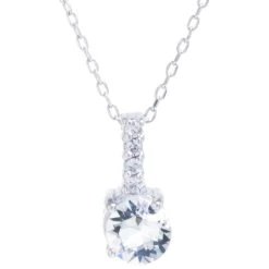 Best Pirce ⭐ Giani Bernini Fine Crystal Round Halo Pendant With 18 Chain In Sterling Silver Clear 🔥