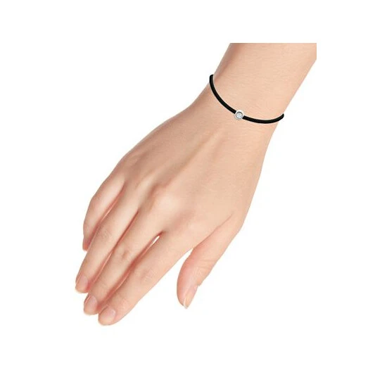 Buy ✔️ Giani Bernini Cubic Zirconia Bezel Cord Ankle Bracelet In Sterling Silver, Created For Macys Teal ✨ 2 Buy ✔️ Giani Bernini Cubic Zirconia Bezel Cord Ankle Bracelet In Sterling Silver, Created For Macys Teal ✨ - Image 2