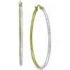 Best Pirce 🔔 Giani Bernini Medium Two-Tone Textured Hoop Earrings In Sterling Silver & 18k Gold-Plate, 1.37, Created For Macy's Twotone 👏