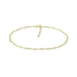 New ✨ Giani Bernini Paperclip Link Ankle Bracelet In Sterling Silver And 18k Over Silver, Created For Macy's ✔️
