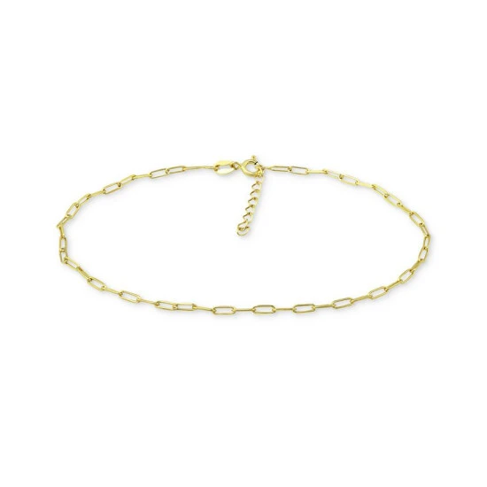 New ✨ Giani Bernini Paperclip Link Ankle Bracelet In Sterling Silver And 18k Over Silver, Created For Macy's ✔️ 1 New ✨ Giani Bernini Paperclip Link Ankle Bracelet In Sterling Silver And 18k Over Silver, Created For Macy's ✔️