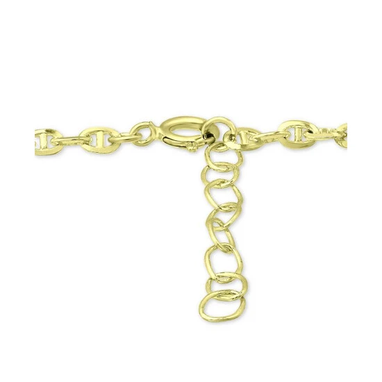 Hot Sale ๐ Giani Bernini Mariner Link Ankle Bracelet In Sterling Silver And 18k Gold Over Silver, Created For Macy's ๐ 4 Hot Sale ๐ Giani Bernini Mariner Link Ankle Bracelet In Sterling Silver And 18k Gold Over Silver, Created For Macy's ๐ - Image 4