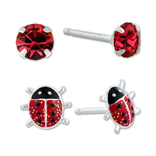 Best Sale ๐ Giani Bernini 2-Pc. Set Crystal Solitaire & Enamel Ladybug Stud Earrings In Sterling Silver, Created For Macy's Multi โจ 1 Best Sale ๐ Giani Bernini 2-Pc. Set Crystal Solitaire & Enamel Ladybug Stud Earrings In Sterling Silver, Created For Macy's Multi โจ