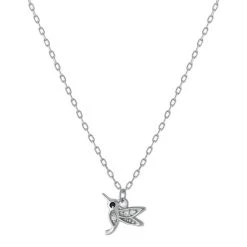 Outlet ✔️ Giani Bernini Cubic Zirconia Hummingbird Pendant Necklace In Sterling Silver, 16 + 2 Extender, Created For Macy's 🧨