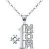 Best Sale ⌛ Giani Bernini Cubic Zirconia #1 Mom Pendant Necklace In Sterling Silver, 16 + 2 Extender, Created For Macy's 😍