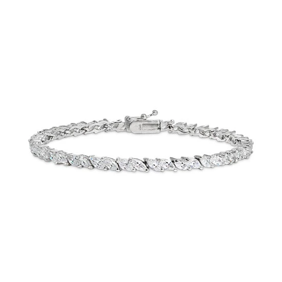 Outlet 👍 Giani Bernini Cubic Zirconia Marquise Tennis Bracelet In Sterling Silver, Created For Macy's ❤️ 1 Outlet 👍 Giani Bernini Cubic Zirconia Marquise Tennis Bracelet In Sterling Silver, Created For Macy's ❤️
