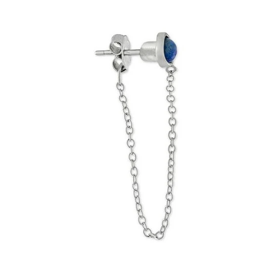 New ๐คฉ Giani Bernini Lapis Front & Back Chain Drop Earrings In Sterling Silver, Created For Macy's ๐ 3 New ๐คฉ Giani Bernini Lapis Front & Back Chain Drop Earrings In Sterling Silver, Created For Macy's ๐ - Image 3