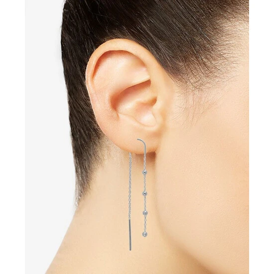 Cheapest ๐ Giani Bernini Polished Ball Chain Threader Drop Earrings In 18k Gold-Plated Sterling Silver, Created For Macy's (Also In Sterling Silver) โ 2 Cheapest ๐ Giani Bernini Polished Ball Chain Threader Drop Earrings In 18k Gold-Plated Sterling Silver, Created For Macy's (Also In Sterling Silver) โ - Image 2