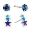 Flash Sale 🧨 Giani Bernini 2-Pc. Set Crystal Solitaire & Enamel Star Stud Earrings In Sterling Silver, Created For Macy's Multi 🤩