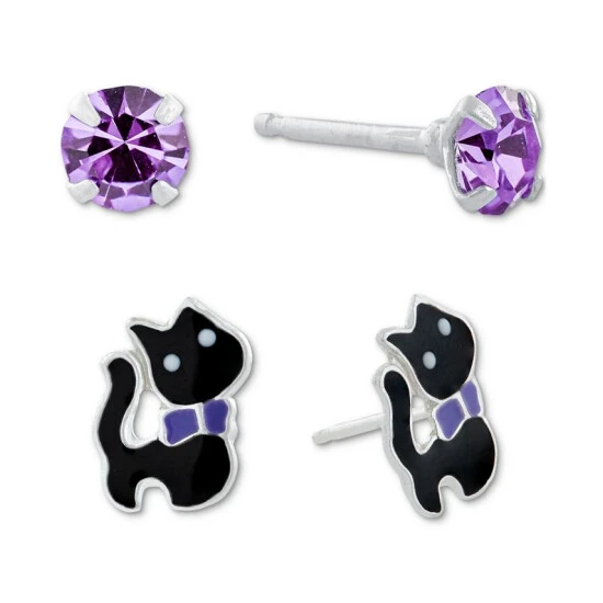 Best reviews of ๐ Giani Bernini 2-Pc. Set Crystal Solitaire & Enamel Cat Stud Earrings In Sterling Silver, Created For Macy's Black/white ๐ 1 Best reviews of ๐ Giani Bernini 2-Pc. Set Crystal Solitaire & Enamel Cat Stud Earrings In Sterling Silver, Created For Macy's Black/white ๐