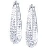 Promo ⌛ Giani Bernini Crystal Pavé In & Out Oval Hoop Earrings In Sterling Silver, Created For Macy's 🎁
