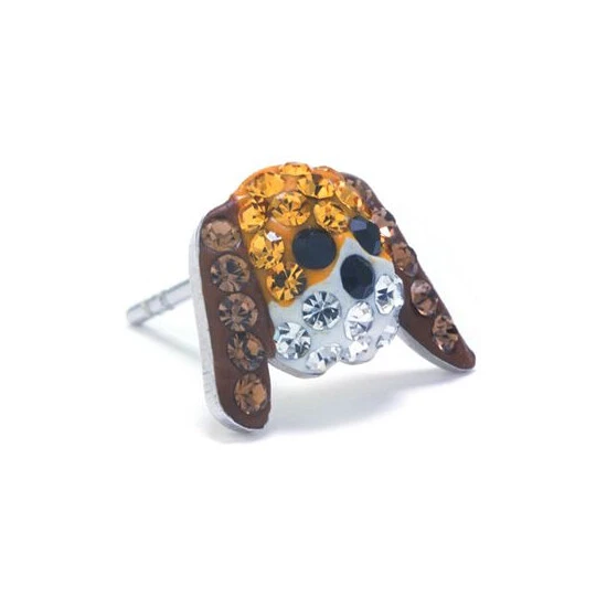 New ๐ Giani Bernini Brown And White Pave Crystal Dog Face Stud Earrings Set In Sterling Silver White/brown ๐ฏ 2 New ๐ Giani Bernini Brown And White Pave Crystal Dog Face Stud Earrings Set In Sterling Silver White/brown ๐ฏ - Image 2