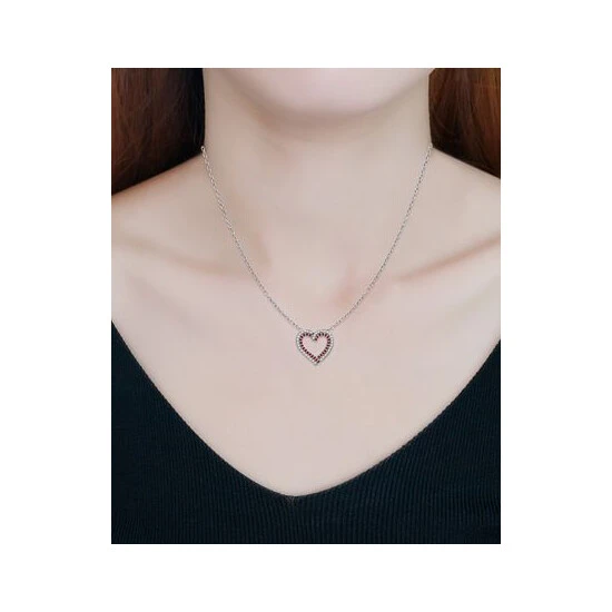 Deals ๐ Giani Bernini Lab-Created Ruby & Cubic Zirconia Heart Pendant Necklace In Sterling Silver, 16 + 2 Extender, Created For Macy's โ๏ธ 2 Deals ๐ Giani Bernini Lab-Created Ruby & Cubic Zirconia Heart Pendant Necklace In Sterling Silver, 16 + 2 Extender, Created For Macy's โ๏ธ - Image 2