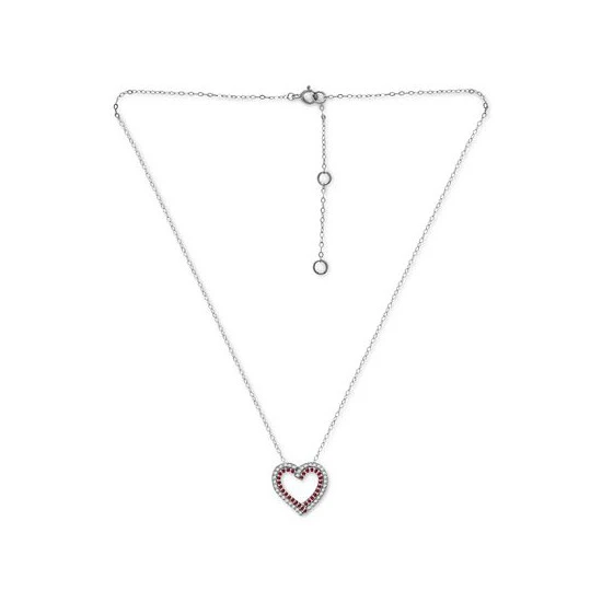 Deals ๐ Giani Bernini Lab-Created Ruby & Cubic Zirconia Heart Pendant Necklace In Sterling Silver, 16 + 2 Extender, Created For Macy's โ๏ธ 3 Deals ๐ Giani Bernini Lab-Created Ruby & Cubic Zirconia Heart Pendant Necklace In Sterling Silver, 16 + 2 Extender, Created For Macy's โ๏ธ - Image 3