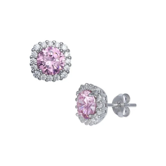 Best Sale โจ Giani Bernini Multi Colored Cubic Zirconia Cushion Shape Stud Earring In Sterling Silver Pink ๐ 1 Best Sale โจ Giani Bernini Multi Colored Cubic Zirconia Cushion Shape Stud Earring In Sterling Silver Pink ๐