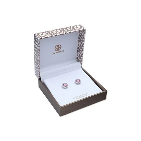 Best Sale โจ Giani Bernini Multi Colored Cubic Zirconia Cushion Shape Stud Earring In Sterling Silver Pink ๐ 2 Best Sale โจ Giani Bernini Multi Colored Cubic Zirconia Cushion Shape Stud Earring In Sterling Silver Pink ๐ - Image 2
