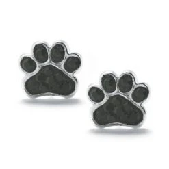 Deals 😍 Giani Bernini Black Pave Crystal Dog Paw Stud Earrings Set In Sterling Silver ❤️