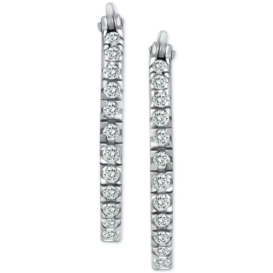 Coupon ✨ Giani Bernini Small Cubic Zirconia In & Out Oval Hoop Earrings In 18k Gold-Plated Sterling Silver, 0.6, Created For Macy's 😉 4 Coupon ✨ Giani Bernini Small Cubic Zirconia In & Out Oval Hoop Earrings In 18k Gold-Plated Sterling Silver, 0.6, Created For Macy's 😉 - Image 4