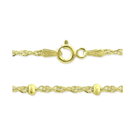 Buy โ๏ธ Giani Bernini Beaded Singapore Link Ankle Bracelet In 18k Gold-Plated Sterling Silver, Created For Macy's ๐ 4 Buy โ๏ธ Giani Bernini Beaded Singapore Link Ankle Bracelet In 18k Gold-Plated Sterling Silver, Created For Macy's ๐ - Image 4
