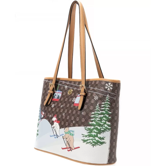 Buy ⭐ Giani Bernini Sledding Bears Tote, Created For Macy's Brown Block Signature ⌛ 5 Buy ⭐ Giani Bernini Sledding Bears Tote, Created For Macy's Brown Block Signature ⌛ - Image 5