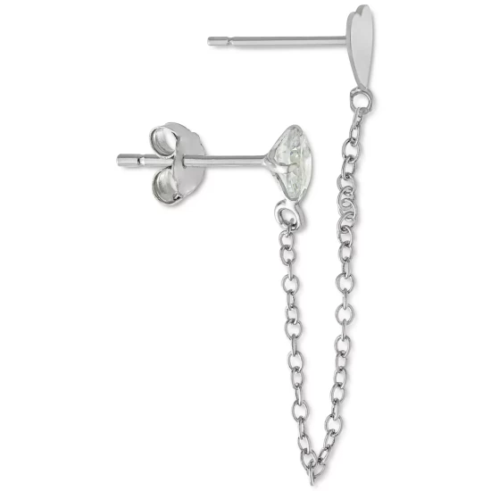 Best reviews of ๐ฅ Giani Bernini Cubic Zirconia Heart Double Pierced Chain Drop Earrings In Sterling Silver, Created For Macy's ๐ 4 Best reviews of ๐ฅ Giani Bernini Cubic Zirconia Heart Double Pierced Chain Drop Earrings In Sterling Silver, Created For Macy's ๐ - Image 4