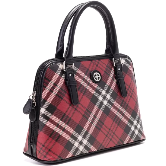 Budget 👏 Giani Bernini Saffiano Plaid Dome Satchel, Created For Macy's Holiday Plaid/silver ⭐ 7 Budget 👏 Giani Bernini Saffiano Plaid Dome Satchel, Created For Macy's Holiday Plaid/silver ⭐ - Image 7