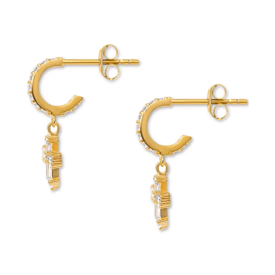 Best deal โ Giani Bernini Cubic Zirconia Cross Dangle C Hoop Earrings In Gold-Plated Sterling Silver, Created For Macy's Gold Over Silver ๐ 5 Best deal โ Giani Bernini Cubic Zirconia Cross Dangle C Hoop Earrings In Gold-Plated Sterling Silver, Created For Macy's Gold Over Silver ๐ - Image 5