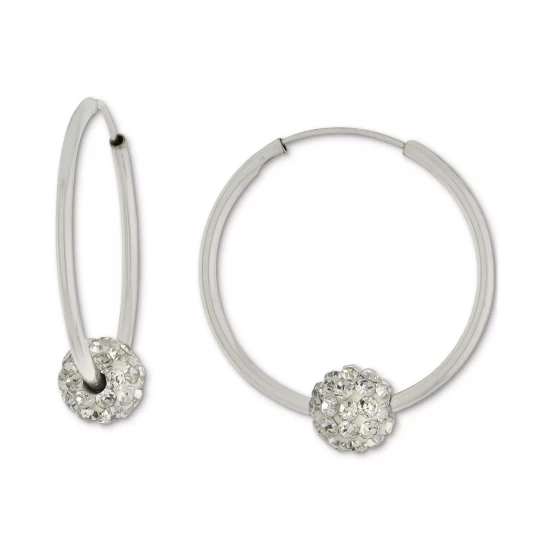 Buy ⌛ Giani Bernini Crystal Ball Small Hoop Earrings, 0.82, Created For Macy's Clear 🌟 2 Buy ⌛ Giani Bernini Crystal Ball Small Hoop Earrings, 0.82, Created For Macy's Clear 🌟 - Image 2