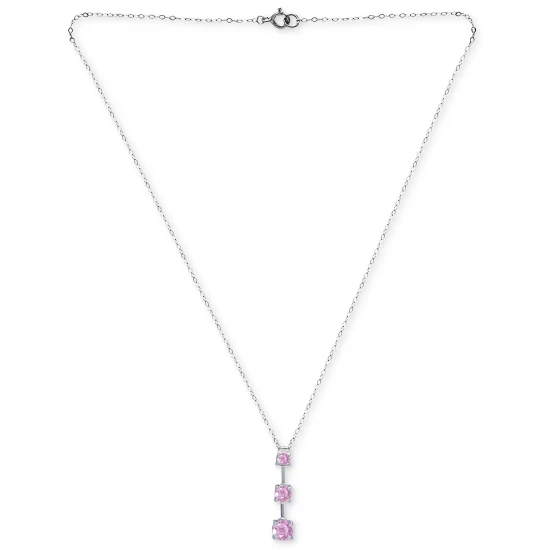 Best deal 🧨 Giani Bernini Pink Cubic Zirconia Journey 18 Pendant Necklace In Sterling Silver, Created For Macy's ⭐ 4 Best deal 🧨 Giani Bernini Pink Cubic Zirconia Journey 18 Pendant Necklace In Sterling Silver, Created For Macy's ⭐ - Image 4