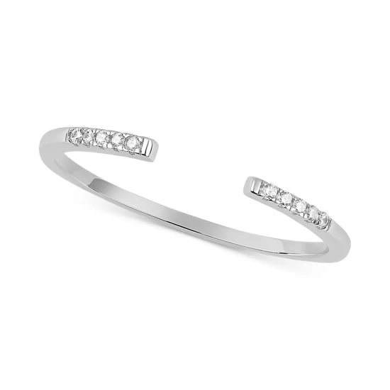 Brand new โ Giani Bernini Cubic Zirconia Cuff Ring In Sterling Silver, Created For Macy's ๐คฉ 3 Brand new โ Giani Bernini Cubic Zirconia Cuff Ring In Sterling Silver, Created For Macy's ๐คฉ - Image 3