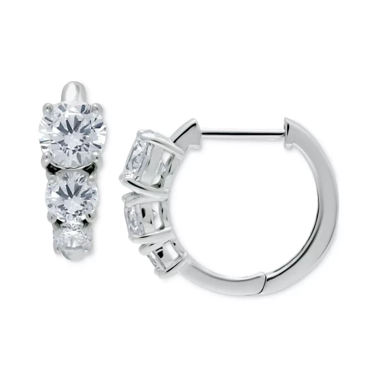 Top 10 🛒 Giani Bernini Cubic Zirconia Graduated Small Huggie Hoop Earrings, 0.625, Created For Macy's Gold Over Silver 🎁 4 Top 10 🛒 Giani Bernini Cubic Zirconia Graduated Small Huggie Hoop Earrings, 0.625, Created For Macy's Gold Over Silver 🎁 - Image 4