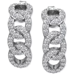 Top 10 😉 Giani Bernini Cubic Zirconia Pavé Chain Link Half Hoop Earrings, Created For Macy's Gold Over Silver ⭐ -Giani Bernini Shop unnamed file 556
