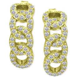Top 10 😉 Giani Bernini Cubic Zirconia Pavé Chain Link Half Hoop Earrings, Created For Macy's Gold Over Silver ⭐ -Giani Bernini Shop unnamed file 557