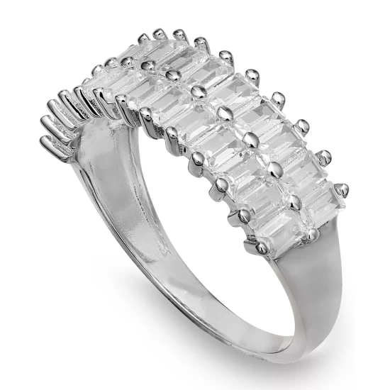 Best deal ⌛ Giani Bernini Cubic Zirconia Baguette Statement Ring In Sterling Silver, Created For Macy's White 🤩 4 Best deal ⌛ Giani Bernini Cubic Zirconia Baguette Statement Ring In Sterling Silver, Created For Macy's White 🤩 - Image 4