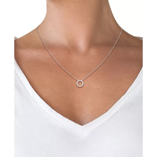 Top 10 🛒 Giani Bernini 2-Pc. Set Cubic Zirconia Circle Necklace & Stud Earrings In Sterling Silver, Created For Macy's ✨ 3 Top 10 🛒 Giani Bernini 2-Pc. Set Cubic Zirconia Circle Necklace & Stud Earrings In Sterling Silver, Created For Macy's ✨ - Image 3