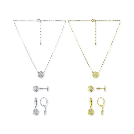 Cheap ๐ Giani Bernini Cubic Zirconia Cross Disc Pendant Necklace, Stud, & Drop Earrings Jewelry Collection, Created For Macy's Gold Over Silver โจ 2 Cheap ๐ Giani Bernini Cubic Zirconia Cross Disc Pendant Necklace, Stud, & Drop Earrings Jewelry Collection, Created For Macy's Gold Over Silver โจ - Image 2