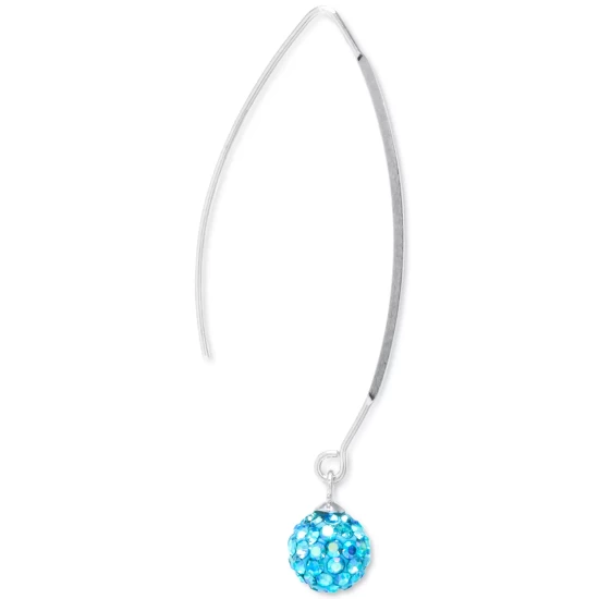 Outlet โ๏ธ Giani Bernini Light Blue Crystal Cluster Threader Earrings In Sterling Silver ๐ 4 Outlet โ๏ธ Giani Bernini Light Blue Crystal Cluster Threader Earrings In Sterling Silver ๐ - Image 4