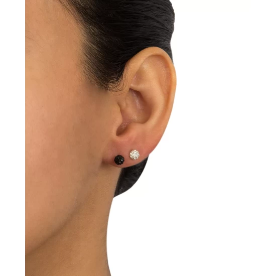 Cheapest ๐ Giani Bernini Crystal 4mm 2-Pc Set Pave Stud Earrings In Sterling Silver, Available In Black And White Or Red And White ๐ 4 Cheapest ๐ Giani Bernini Crystal 4mm 2-Pc Set Pave Stud Earrings In Sterling Silver, Available In Black And White Or Red And White ๐ - Image 4