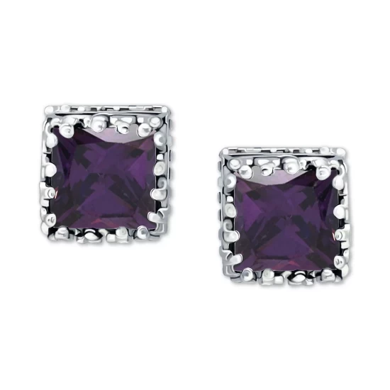 Hot Sale ๐ฏ Giani Bernini Cubic Zirconia Princess Stud Earrings In Sterling Silver, Created For Macy's โ 4 Hot Sale ๐ฏ Giani Bernini Cubic Zirconia Princess Stud Earrings In Sterling Silver, Created For Macy's โ - Image 4
