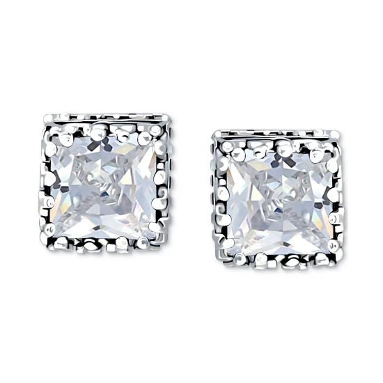 Hot Sale ๐ฏ Giani Bernini Cubic Zirconia Princess Stud Earrings In Sterling Silver, Created For Macy's โ 6 Hot Sale ๐ฏ Giani Bernini Cubic Zirconia Princess Stud Earrings In Sterling Silver, Created For Macy's โ - Image 6