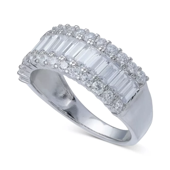 Best Pirce ⭐ Giani Bernini Cubic Zirconia Baguette Band In Sterling Silver ❤️ 5 Best Pirce ⭐ Giani Bernini Cubic Zirconia Baguette Band In Sterling Silver ❤️ - Image 5